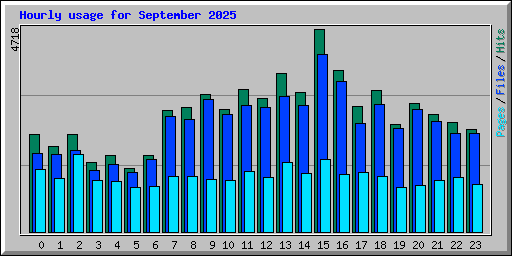 Hourly usage for September 2025
